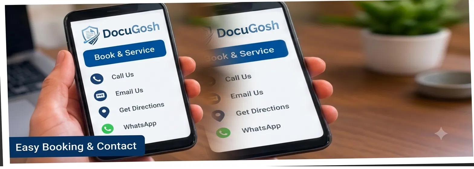 Booking DocuGosh from a phone